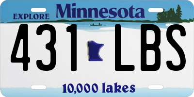 MN license plate 431LBS