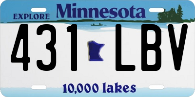 MN license plate 431LBV
