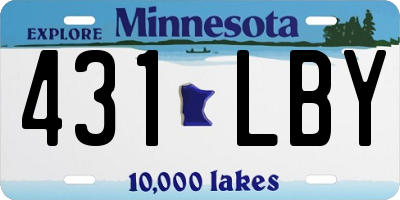 MN license plate 431LBY