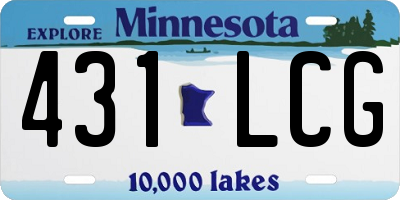 MN license plate 431LCG