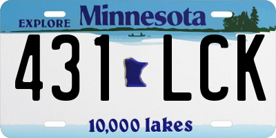 MN license plate 431LCK