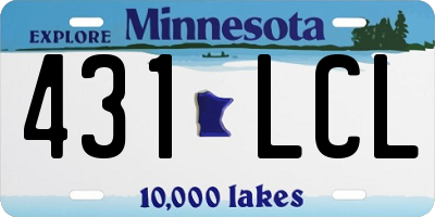 MN license plate 431LCL