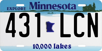 MN license plate 431LCN