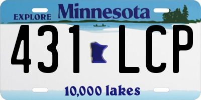 MN license plate 431LCP