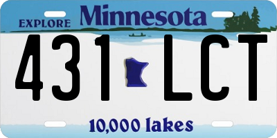 MN license plate 431LCT