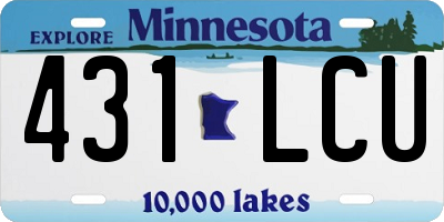 MN license plate 431LCU