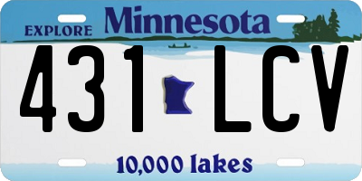 MN license plate 431LCV