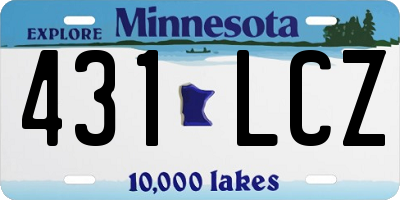 MN license plate 431LCZ