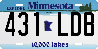 MN license plate 431LDB