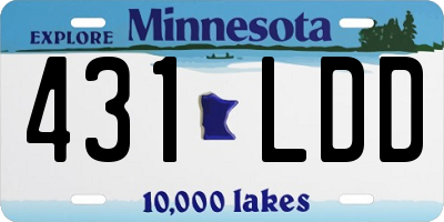 MN license plate 431LDD