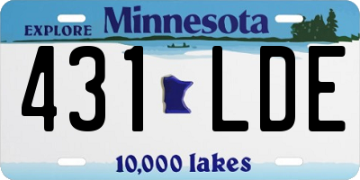 MN license plate 431LDE