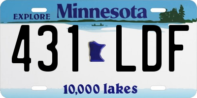 MN license plate 431LDF
