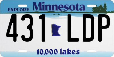 MN license plate 431LDP