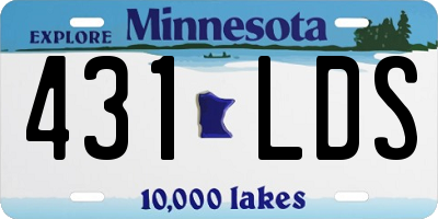 MN license plate 431LDS