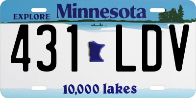 MN license plate 431LDV