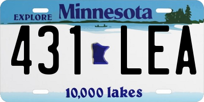 MN license plate 431LEA