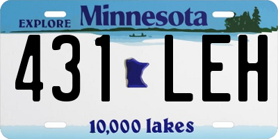 MN license plate 431LEH
