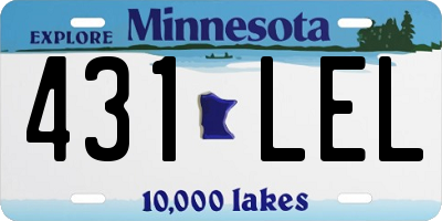 MN license plate 431LEL