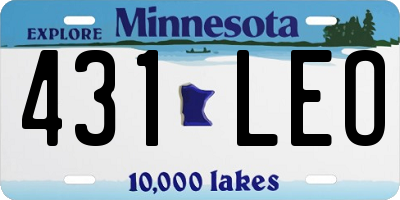 MN license plate 431LEO