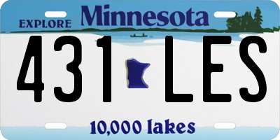 MN license plate 431LES