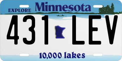 MN license plate 431LEV
