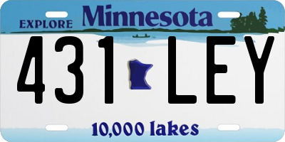 MN license plate 431LEY