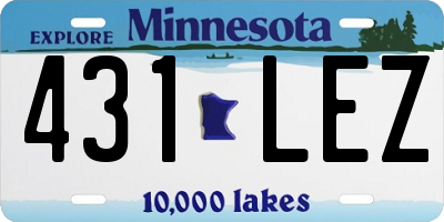 MN license plate 431LEZ