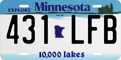 MN license plate 431LFB