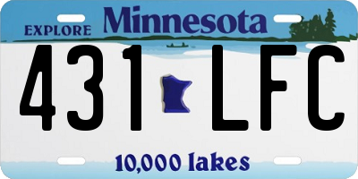 MN license plate 431LFC