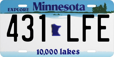 MN license plate 431LFE