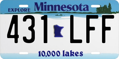 MN license plate 431LFF