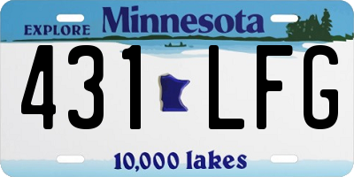 MN license plate 431LFG