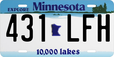 MN license plate 431LFH