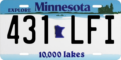 MN license plate 431LFI