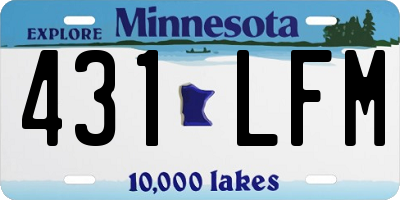 MN license plate 431LFM