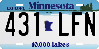 MN license plate 431LFN