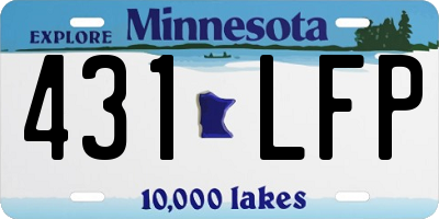 MN license plate 431LFP