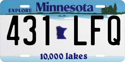 MN license plate 431LFQ