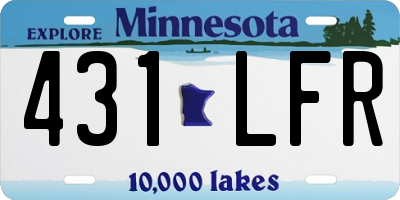 MN license plate 431LFR