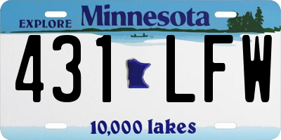 MN license plate 431LFW