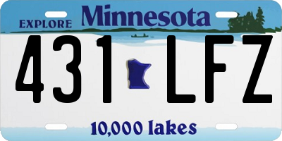 MN license plate 431LFZ