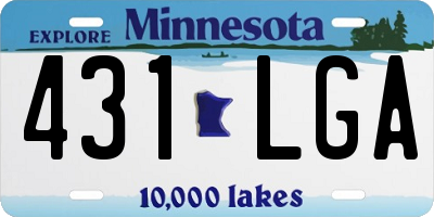MN license plate 431LGA