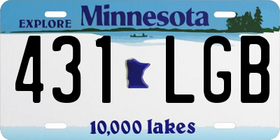 MN license plate 431LGB