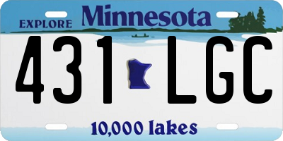 MN license plate 431LGC