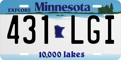 MN license plate 431LGI
