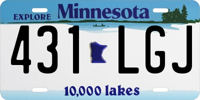 MN license plate 431LGJ