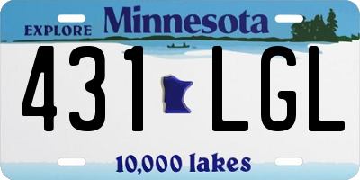 MN license plate 431LGL