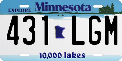 MN license plate 431LGM