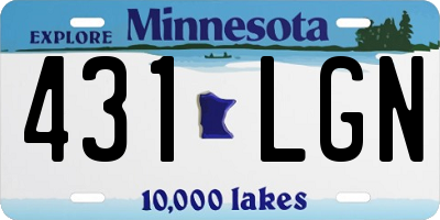 MN license plate 431LGN