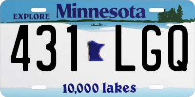 MN license plate 431LGQ